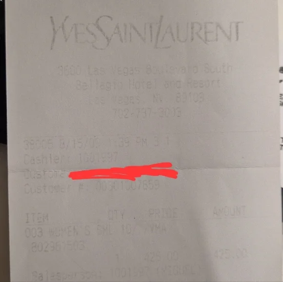 YSL Yves Saint Laurent Black and Gold Wallet - Picture 10 of 11